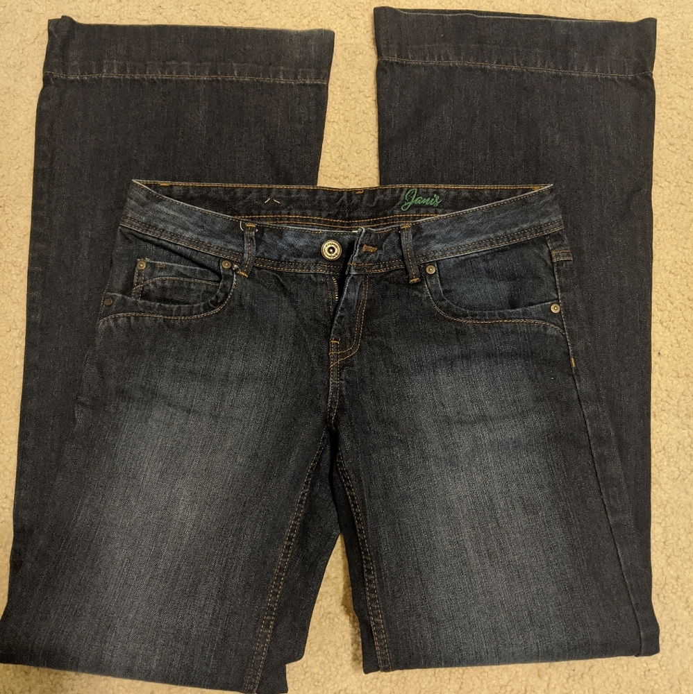 Mango MNG jeans dark blue denim flare